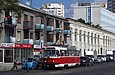 Tatra-T3SUCS #3019 27-го маршрута на улице Молочной на перекрестке с проспектом Гагарина