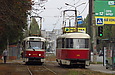 Tatra-T3SUCS #3019 и #310 20-го маршрута на улице Клочковской возле перекрестка с улицей Казахстанской