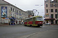 Tatra-T3SU #3021-3022 3-го маршрута на площади Розы Люксембург