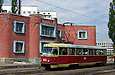 Tatra-T3SU #3021 20-го маршрута на кольце конечной станции "Проспект Победы"