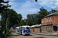 Tatra-T3SU #3021-3022 3-го маршрута в Рыбасовском переулке возле Нетеченского бульвара