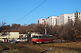 Tatra-T3SU #3021 20-го маршрута на конечной станции "Улица Новгородская"
