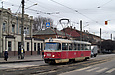 Tatra-T3SU #3021 6-го маршрута на улице Москалевской возле улицы Гольдберговской