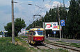 Tatra-T3SU #3021 27-го маршрута на улице Академика Павлова в районе станции метро "Студенческая"