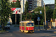Tatra-T3SU #3021 8-го маршрута на улице Гольдберговской возле Молчановского переулка