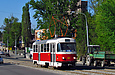 Tatra-T3SUCS #3021 28-го маршрута на улице Москалёвской возле парка имени Квитки-Основяненко