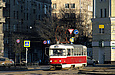 Tatra-T3SUCS #3021 20-го маршрута прибывает на конечную "Южный вокзал"