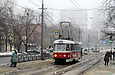Tatra-T3SUCS #3021 20-го маршрута на улице Клочковской отправился от остановки "Сосновая горка"