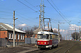 Tatra-T3SUCS #3022 27-го маршрута на улице Академика Павлова в районе улицы Автотракторной