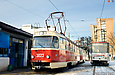 Tatra-T3SU #3023-3024 на конечной станции "проспект Гагарина"