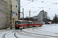 Tatra-T3SU #3023-3024 6-го маршрута на конечной станции "602 микрорайон"