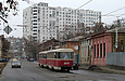 Tatra-T3SU #3023-3024 3-го маршрута на улице Грековской возле улицы Рыбасовской