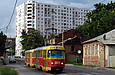 Tatra-T3SU #3025-3026 3-го маршрута на улице Грековской возле улицы Галушкинской