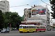 Tatra-T3SU #3025-3026 3-го маршрута на улице Полтавский шлях возле улицы Малиновского