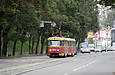 Tatra-T3SU #3027-3028 3-го маршрута на улице Полтавский шлях на Холодногорском уклоне