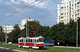 Tatra-T3SU #3033 20-го маршрута на проспекте Победы между остановками "Солнечная" и "Школьная"