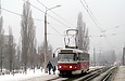 Tatra-T3SUCS #3033 20-го маршрута на улице Клочковской подъезжает к остановке "Сосновая горка"