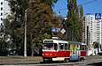 Tatra-T3SUCS #3033 20-го маршрута в Лосевском переулке перед поворотом на улицу Большую Панасовскую