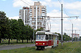 Tatra-T3SUCS #3033 20-го маршрута на проспекте Победы между остановками "Солнечная" и "Школьная"
