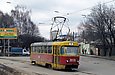 Tatra-T3SU #3036 1-го маршрута на улице Котлова отправился от конечной станции "Ивановка"