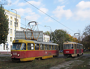 Tatra-T3SU #3036 и #3095 6-го маршрута на Московском проспекте возле улицы Соича