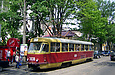 Tatra-T3SU #3038 7-го маршрута на улице Пушкинской в районе площади Поэзии