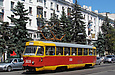 Tatra-T3SU #3039 27-го маршрута на Московском проспекте возле перекрестка с улицей Никитина