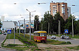 Tatra-T3SU #3039 20-го маршрута на проспекте Победы за поворотом  с улицы Клочковской