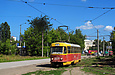 Tatra-T3SU #3039 20-го маршрута на улице Клочковской прибыл на конечную станцию "Малая Даниловка"