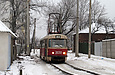 Tatra-T3SU #3039 7-го маршрута на улице Лютовской разворачивается на конечной станции "Новоселовка"