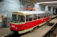 Вагон Tatra-T3 #3042, прошедший капитальный ремонт, в Коминтерновском трамвайном депо
