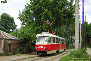 Tatra-T3 #3042 на конечной станции "Новоселовка"
