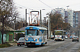 Tatra-T3SU #3042 6-го маршрута и Tatra-T6B5 #4539 27-го маршрута на улице 1-й Конной Армии в районе Елизаветинской улицы