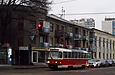Tatra-T3SUCS #3042 27-го маршрута на улице Молочной возле перекрестка с проспектом Гагарина