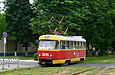 Tatra-T3SU #3045 12-го маршрута на улице Сумской в районе Авиационного завода