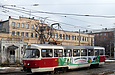 Т3-ВПСт #3045 27-го маршрута на улице Смольной возле цеха Салтовского трамвайного депо