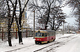 Tatra-T3SU #3047 6-го маршрута в Салтовском переулке