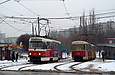 Tatra-T3SUCS #3047 27-го маршрута и Tatra-T3SU #652-690 26-го маршрута на улице Героев Труда возле перекрестка с проспектом Тракторостроителей