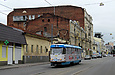 Tatra-T3SU #3049 6-го маршрута на улице Полтавский шлях между улицами Дмитриевской и Ярославской
