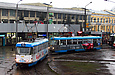 Tatra-T3 #3049 6-го маршрута и Tatra-T3SUCS #3085 7-го маршрута на РК "Южный вокзал"