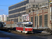 Tatra-T3 #3050 1-го маршрута на улице Евгения Котляра возле улицы Чеботарской