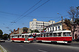 Tatra-T3SU #3050 и Tatra-T3SUCS #304 7-го маршрута на улице Конева