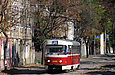 Tatra-T3SU #3050 20-го маршрута на улице Большой Панасовской в районе Клочковского переулка