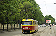 Tatra-T3SU #3053 6-го маршрута на Московском проспекте в районе стадиона "Серп и Молот"