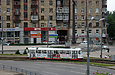 Tatra-T3SU #3053 6-го маршрута поворачивает с площади Розы Люксембург на Пролетарскую площадь