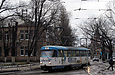 Tatra-T3SU #3053 6-го маршрута поворачивает с улицы 1-й Конной Армии на улицу Октябрьской революции