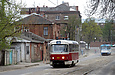 Tatra-T3SUCS #3053 6-го маршрута в Рыбасовском переулке в районе улицы Грековской