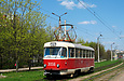Tatra-T3SU #3056 20-го маршрута на улице Клочковской в районе остановки "Улица Херсонская"