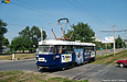 Tatra-T3SU #3059 20-го маршрута на проспекте Победы пересекает улицу Ахсарова