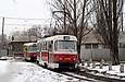 Tatra-T3A #3059 27-го маршрута на улице Москалевской в районе въезда в Октябрьское трамвайное депо